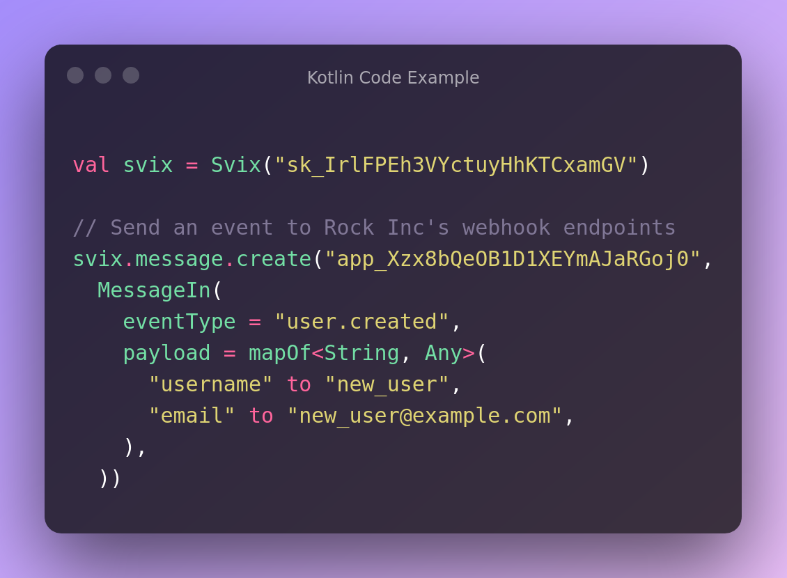 Kotlin code example