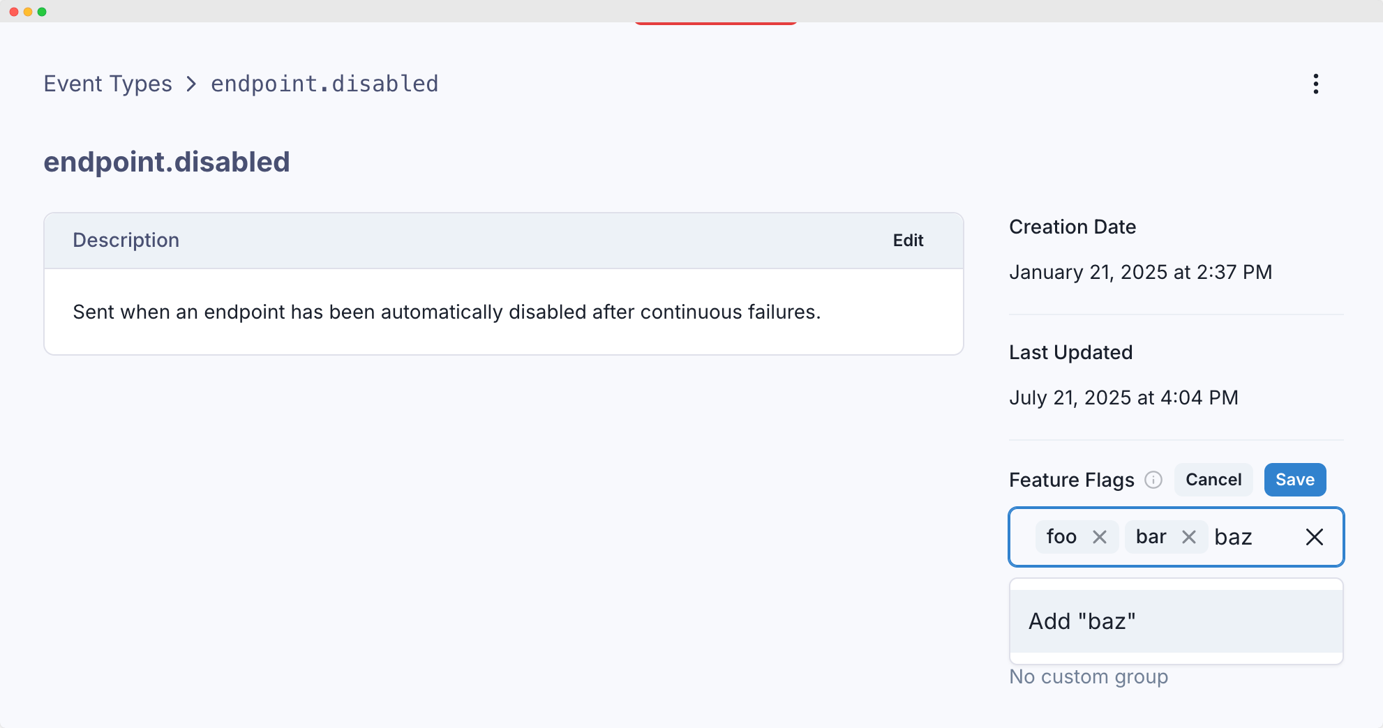 Multiple feature flags